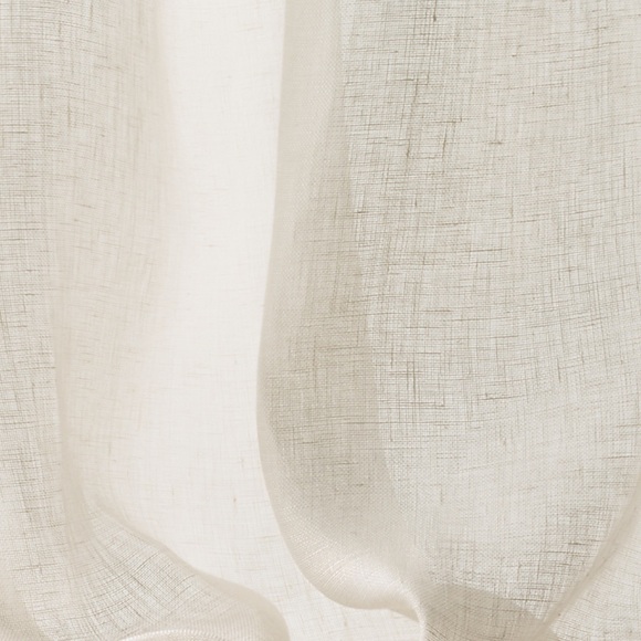2 Restoration Hardware BELGIAN SHEER LINEN DRAPERY PANELS 50x108 Natural White - Picture 2 of 8